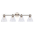 Trans Globe Lighting 22594 BN-CL ForgeLume 4 light brushed nickel bath vanity wall light front view