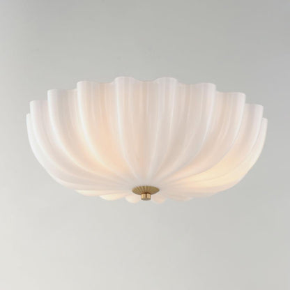 Maxim Lighting 22650WTNAB Bundt 3 Light Natural Aged Brass Semi Flush Mount Ceiling Light - Lit Detail View