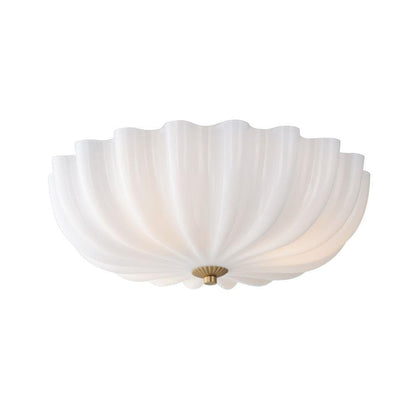 Maxim Lighting 22650WTNAB Bundt 3 Light Natural Aged Brass Semi Flush Mount Ceiling Light - White Background