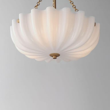 Maxim Lighting 22652WTNAB Bundt 3 Light Natural Aged Brass Semi-Flush Mount bottom detail view of aged brass finial