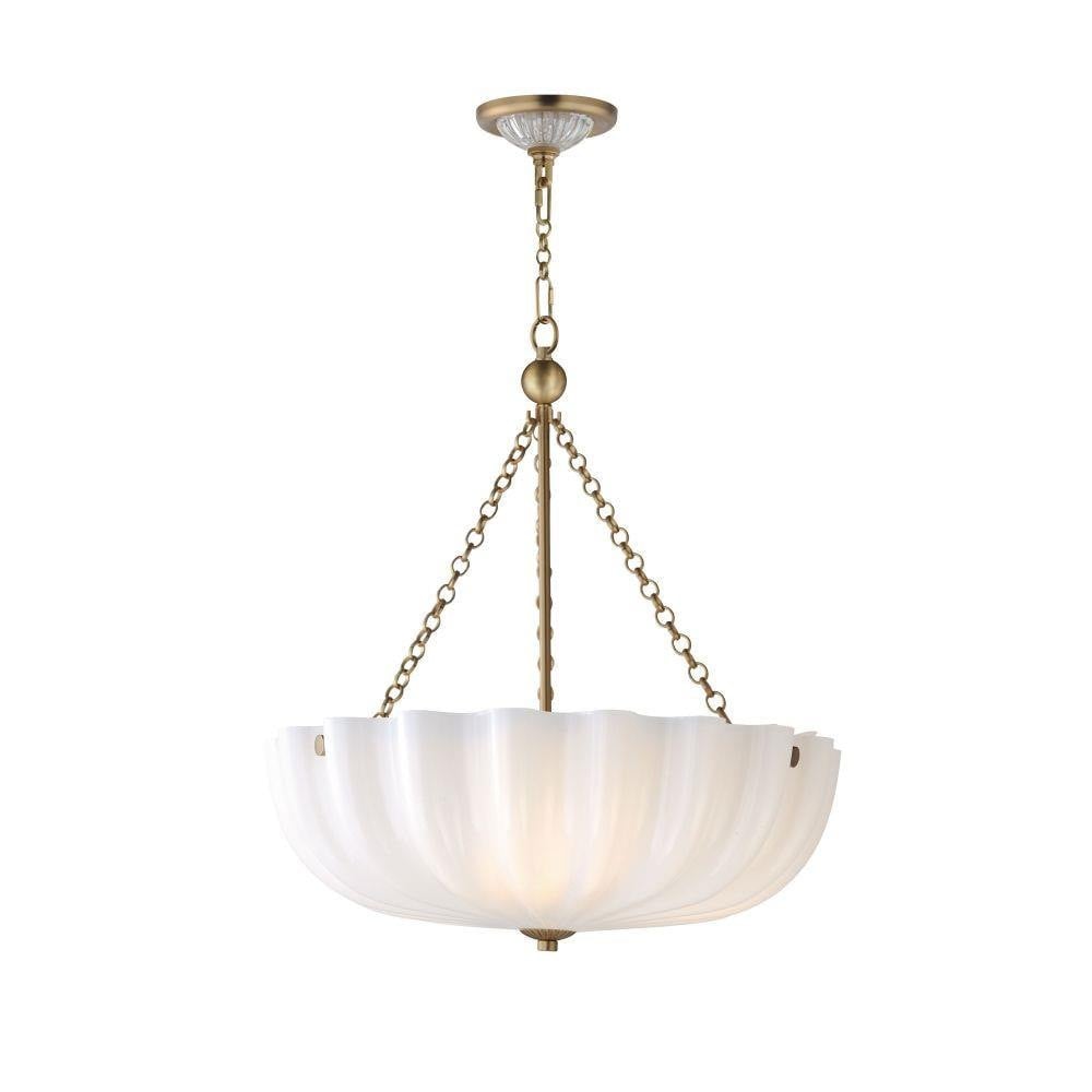 Maxim Lighting 22653WTNAB Bundt 3 Light Natural Aged Brass Semi Flush Mount Ceiling Light - Main View