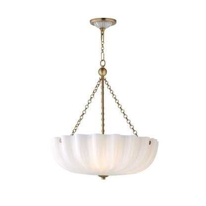 Maxim Lighting 22653WTNAB Bundt 3 Light Natural Aged Brass Semi Flush Mount Ceiling Light - Main View