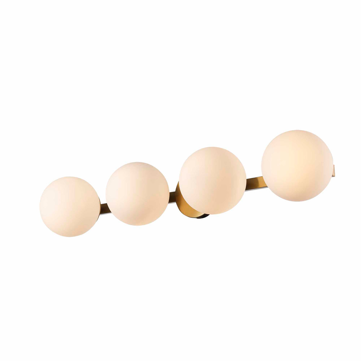 Trans Globe Lighting 22754 AG Terra 4 Light Antique Gold Bath Vanity Wall Light angled view