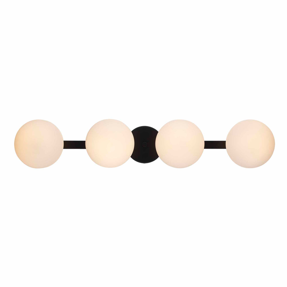 Trans Globe Lighting 22754 BK Terra 4 light black bath vanity wall light illuminated