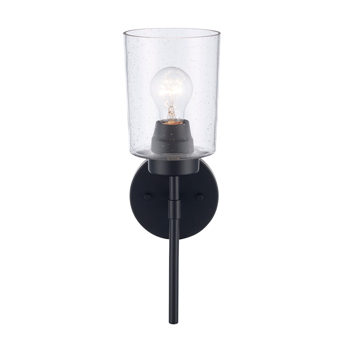 Trans Globe Lighting 22781 BK Canyon black wall sconce illuminated