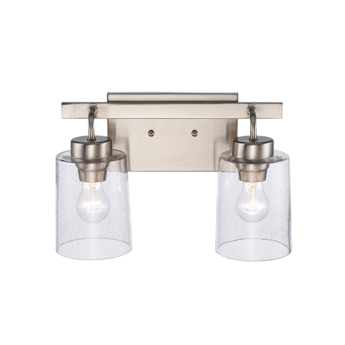 Trans Globe Lighting 22782 BN Canyon 2 light brushed nickel bath vanity wall light