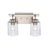 Trans Globe Lighting 22782 BN Canyon 2 light brushed nickel bath vanity wall light