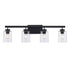 Trans Globe Lighting 22784 BK Canyon 4 light black bath vanity wall light