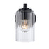 Trans Globe Lighting 22791 BK Solvante black wall sconce front view
