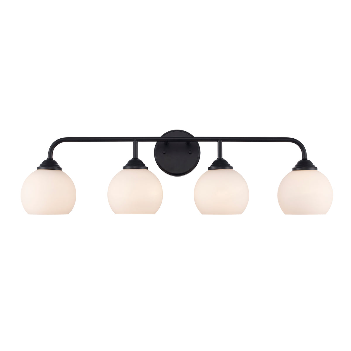 Trans Globe Lighting 22804 BK Sparkline 4 light black bath vanity wall light front view