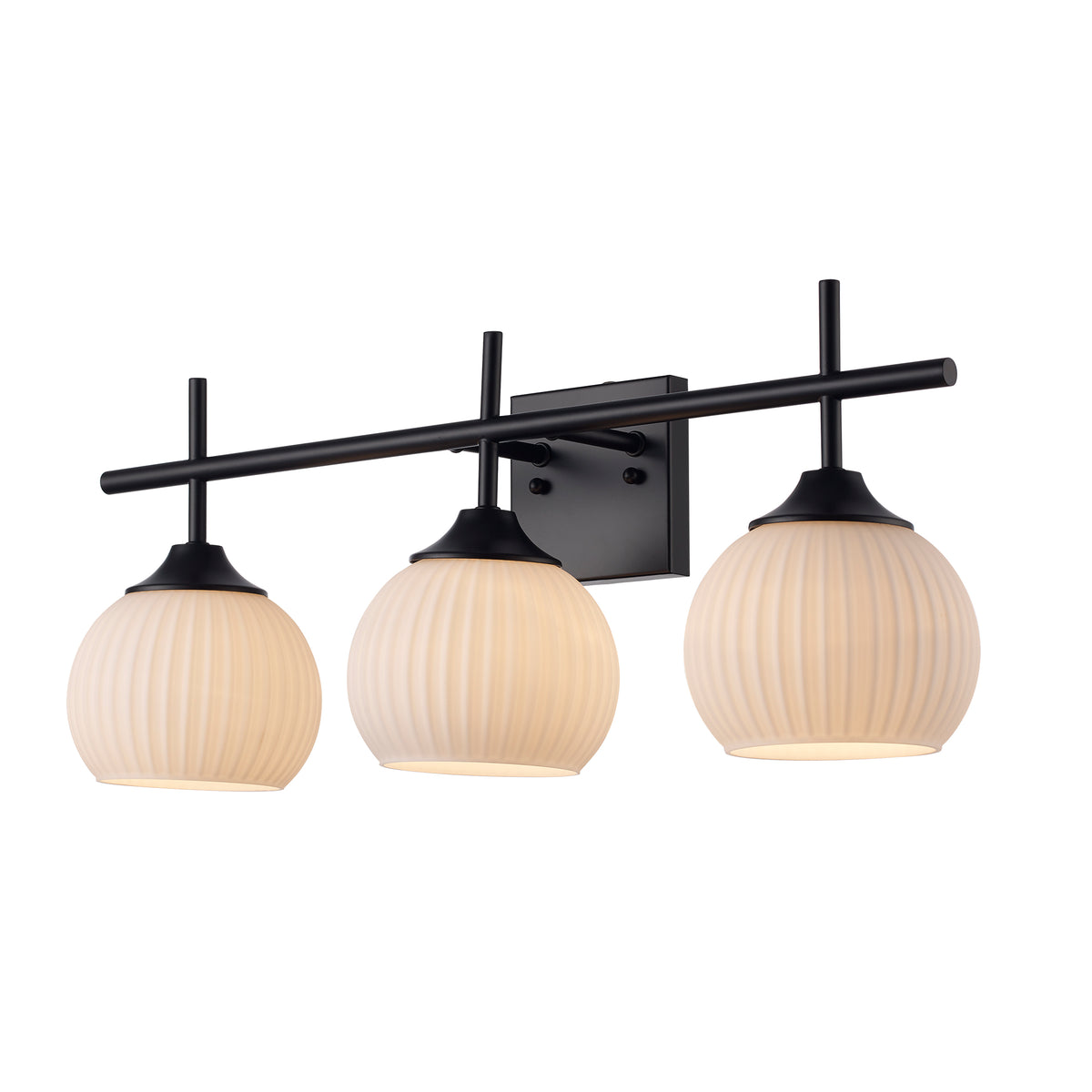 Trans Globe Lighting 22963 BK Torrance 3 Light Black Bath Vanity Wall Light
