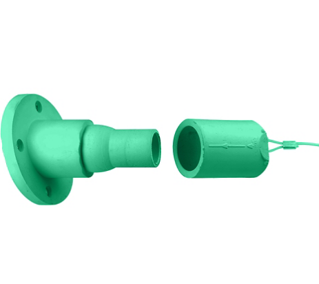 Leviton 22R26-G 22 Series Female Receptacle, 15-Degree, 250-777 MCM, 1" Threaded Stud