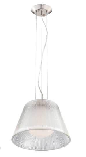 Eurofase Lighting 23067-011 Ribo - 13 Inch - Pendant Light - Chrome Finish - Clear Shade