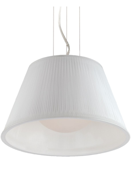 Eurofase Lighting 23067-042 Ribo - 13 Inch - Pendant Light - Chrome Finish - White Shade
