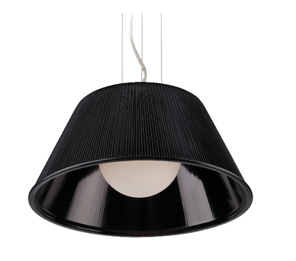 Eurofase Lighting 23068-032 Ribo - 20 In - Pendant Light - Chrome Finish - Black Shade