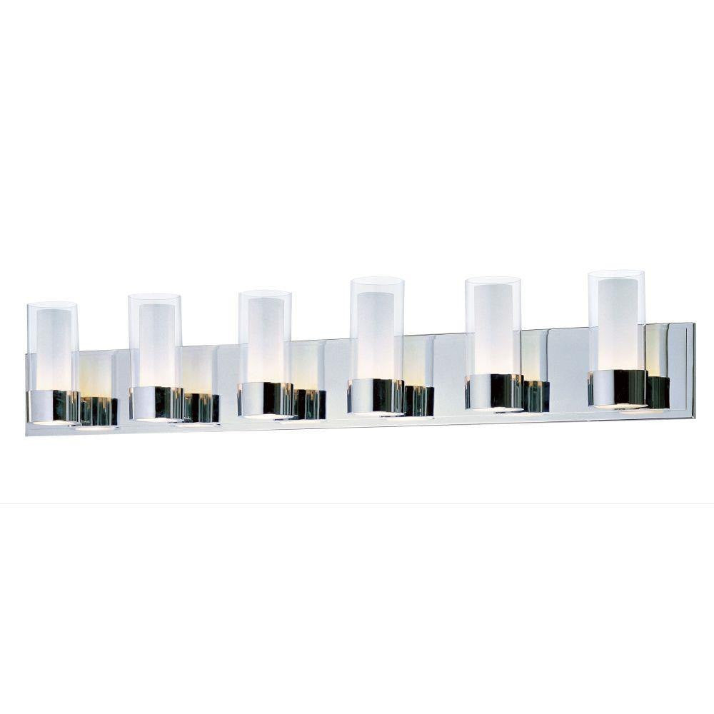 Maxim Lighting 23076CLFTPC Silo 6 Light 40 inch Polished Chrome Bath Vanity Wall Light