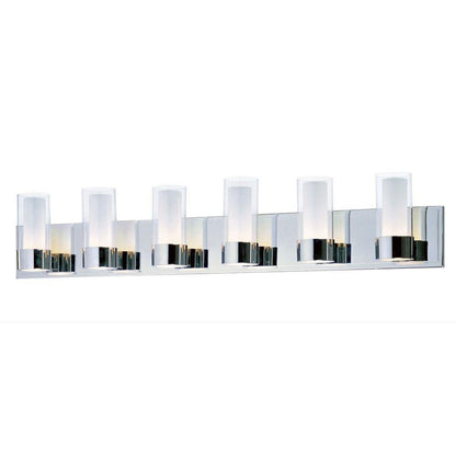 Maxim Lighting 23076CLFTPC Silo 6 Light 40 inch Polished Chrome Bath Vanity Wall Light