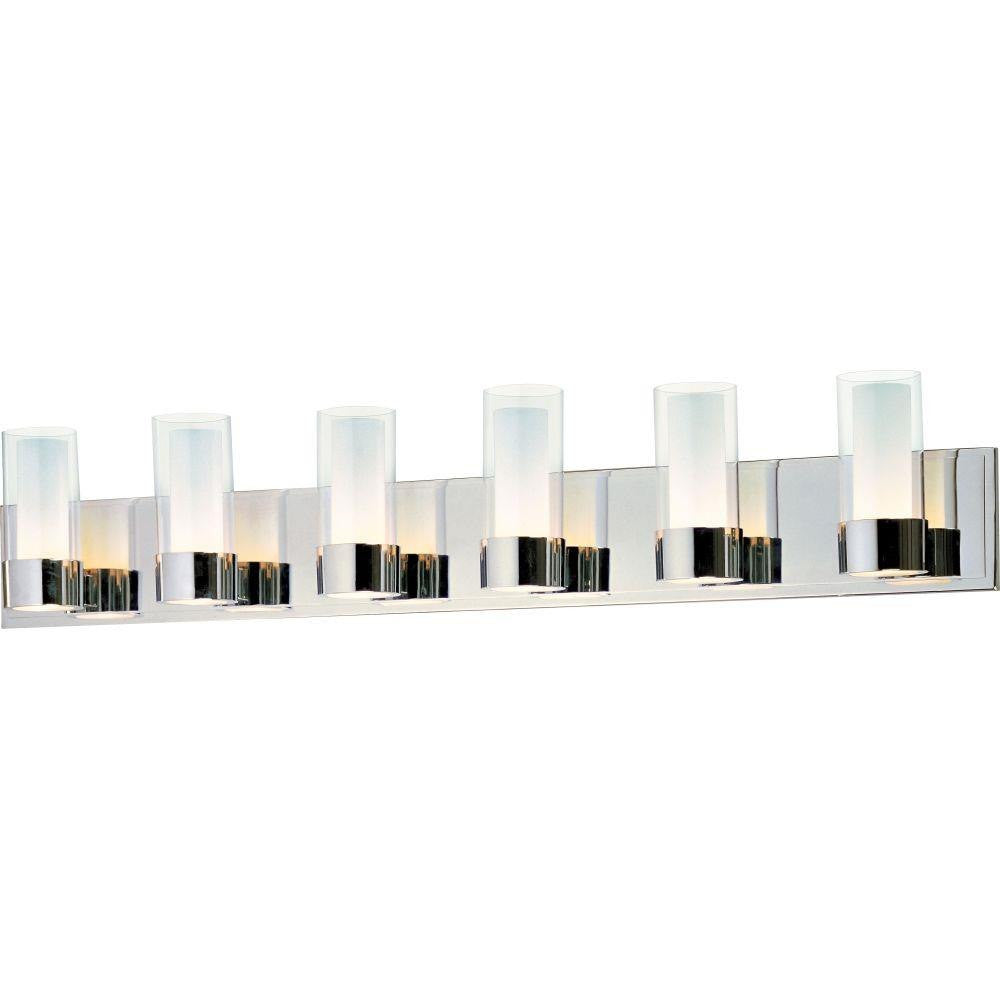 Maxim Lighting 23076CLFTPC/BUL Silo 6 Light 40 inch Polished Chrome Bath Vanity Wall Light