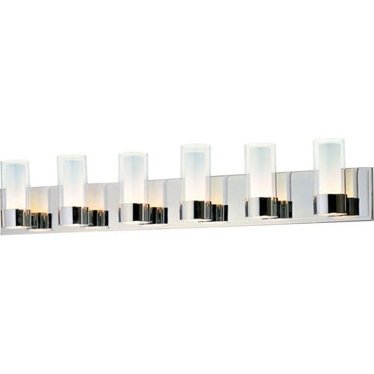 Maxim Lighting 23076CLFTPC/BUL Silo 6 Light 40 inch Polished Chrome Bath Vanity Wall Light