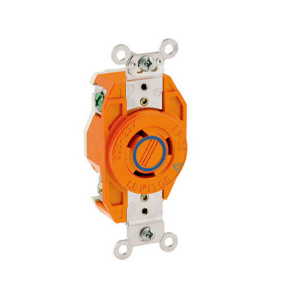 Leviton 2320-IG 20 Amp, 250 Volt, Flush Mount Locking Receptacle, Industrial Grade