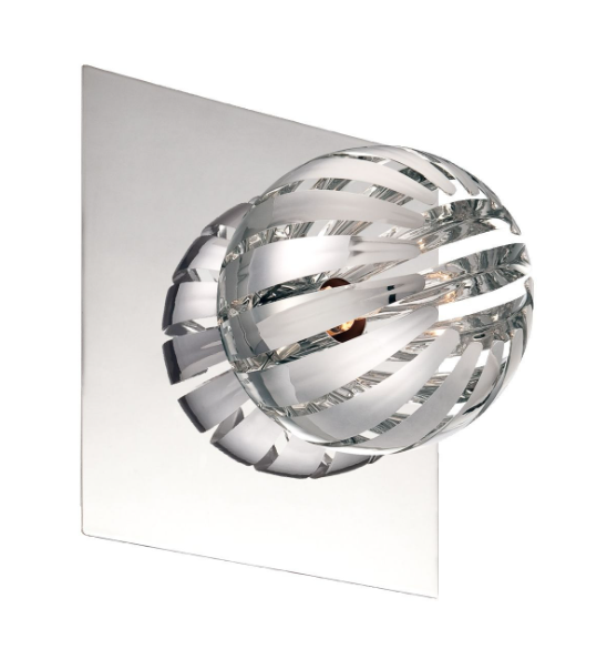 Eurofase Lighting 23203-068 COSMO 7 Inch. Flush Mount Sconce Silver Finish With Chrome Shade