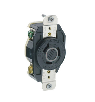 Leviton 2330 20 Amp, 277 Volt, Flush Mount Locking Receptacle, Industrial Grade