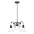 Maxim Lighting 26116CDOI Seafarer 3 Light Oil Rubbed Bronze Chandelier Ceiling Light