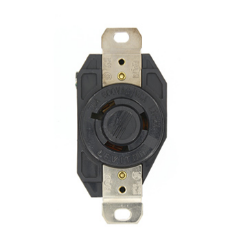 Leviton 2350 20 Amp, 600 Volt, Flush Mount Locking Receptacle, Industrial Grade