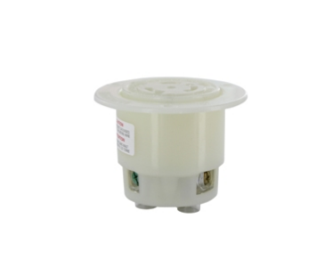 Leviton 2356 20 Amp, 600 Volt, Flanged Outlet Locking Receptacle, Industrial Grade