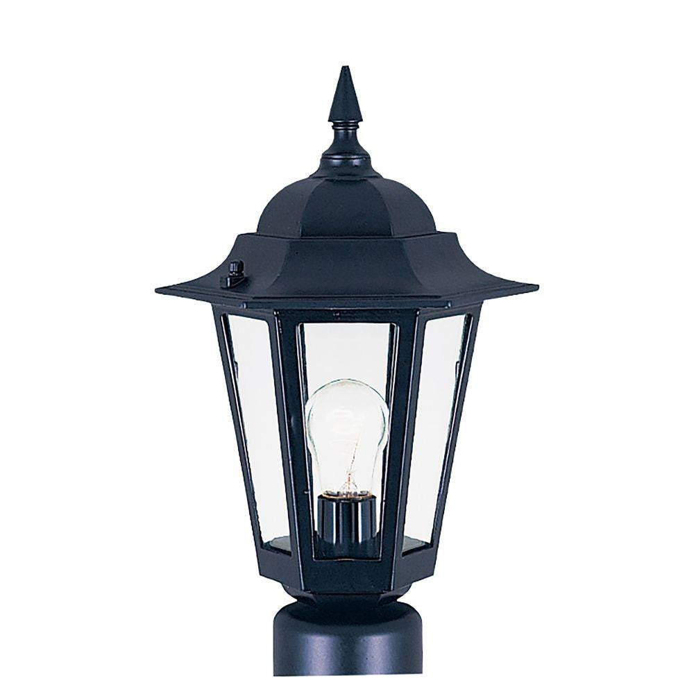Maxim Lighting 3001CLBK Cast 1 Light Black Outdoor Post Light - Front View