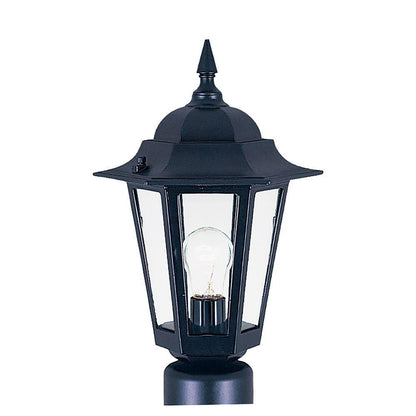 Maxim Lighting 3001CLBK Cast 1 Light Black Outdoor Post Light - Front View