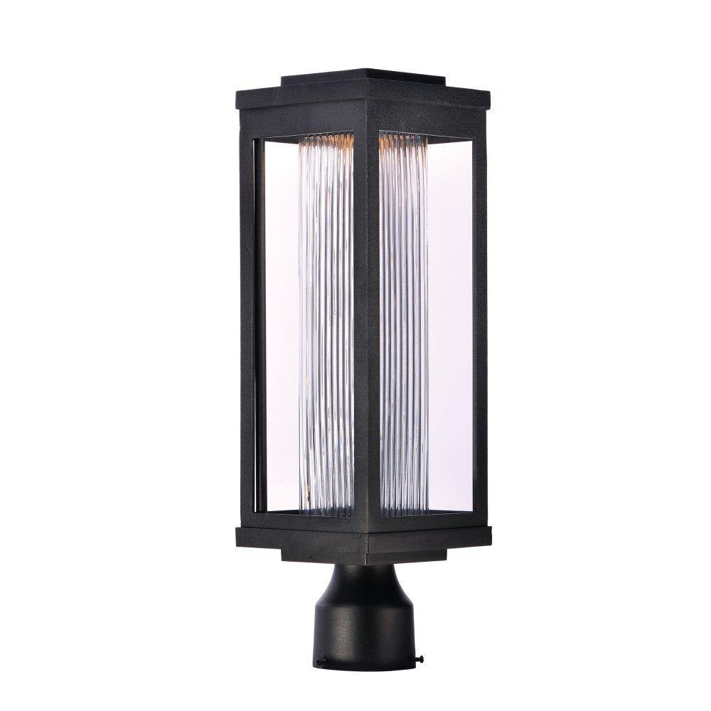 Maxim Lighting 55900CRBK Salon 1 Light 19.5 inch Black Outdoor Post Mount Light
