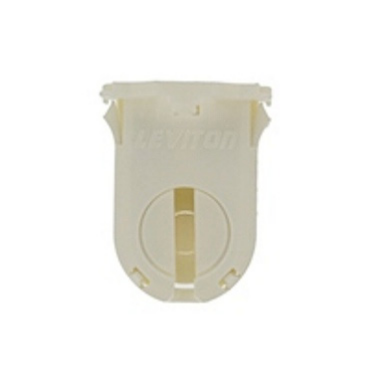 Leviton 23661-SWP Fluorescent lampholder, T8/T12 (G13 base) shunted, medium bi-pin, turn type with lamp lock, medium height, (23MM) lamp center. 660W-600V. UL and CSA, snap-in with post mounted, bottom load. COF white.
