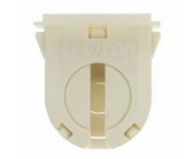 Leviton 23662-OSL Fluorescent lampholder, dedicated T8, 16MM lamp center, small bi-pin, shunted, turn type with lamp lock, 660W-600V. UL AND CSA, slide on mounting. Bottom load