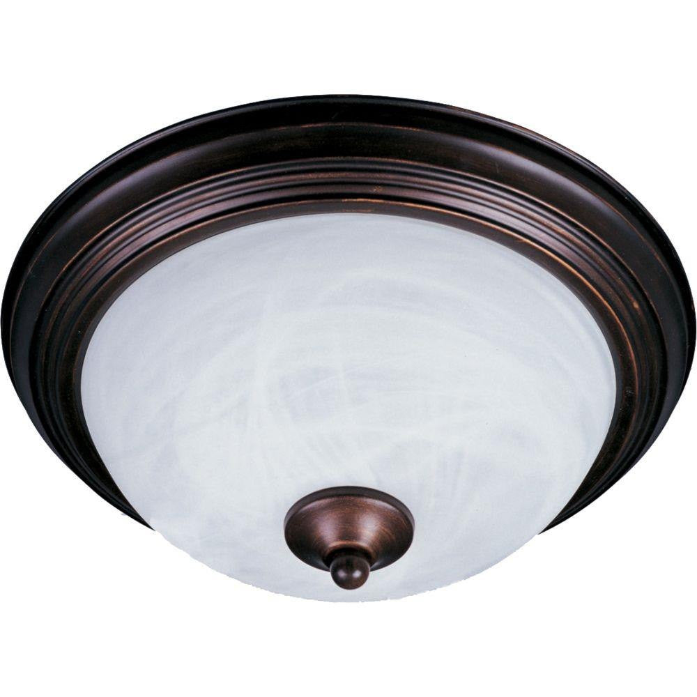 Maxim Lighting 5849MROI Essentials 2 Light 11.5 inch Oil Rubbed Bronze Flush Mount Ceiling Light