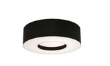 AFX Lighting MCF1524MB-BK Montclair 2 Light 12 Inch Drum Flush Mount In Black With White Bottom Acrylic Diffuser