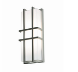 AFX Lighting LBTS0614LAJUDSN Lambert 14 Inch Tall LED Wall Sconce In Satin Nickel With White Acrylic Diffuser