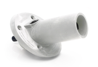 Leviton 23R23-SW 23 Series Panel Mount Receptacle, Male, 690A Max, 600V 30 Degree Angle, 1.125", Threaded Stud Termination, 250-777 MCM Cable Range, White Finish