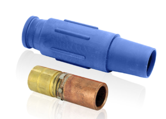 Leviton 23L26-SB 23 Series Plug, Female, 690A Max, 600V Crimp Tube Termination, 500-750 MCM Cable Range, Blue Finish