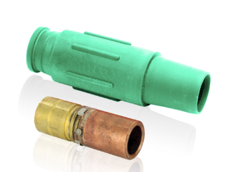 Leviton 23L26-SG 23 Series Plug, Female, 690A Max, 600V Crimp Tube Termination, 500-750 MCM Cable Range, Green Finish