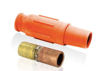 Leviton 23L26-SO 23 Series Plug, Female, 690A Max, 600V Crimp Tube Termination, 500-750 MCM Cable Range, Orange Finish