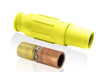 Leviton 23L26-SY 23 Series Plug, Female, 690A Max, 600V Crimp Tube Termination, 500-750 MCM Cable Range, Yellow Finish