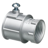 Arlington 2410 Zinc Combination Couplings (Emt To Rigid) - 3/4” Emt To 1/2” Female Threaded - Silver - Zinc Die-cast