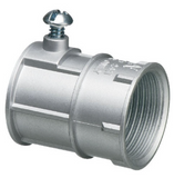 Arlington 2411 Zinc Combination Couplings (EMT to Rigid) - 3/4” EMT to 3/4” female threaded - Silver - Zinc Die-Cast 50 Pack