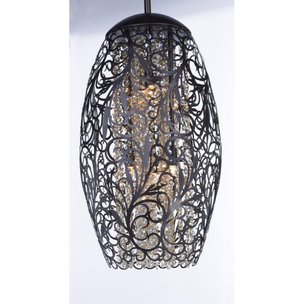 Maxim Lighting 24153CGOI Arabesque 1 Light Oil Rubbed Bronze Mini Pendant with Crystal Accents - Full View