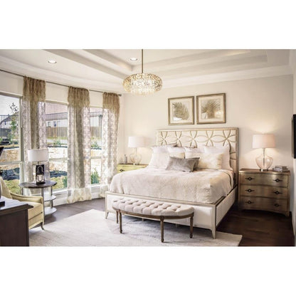 Maxim Lighting 24155BCGS Arabesque Pendant Ceiling Light Shown in Bedroom Lifestyle Setting