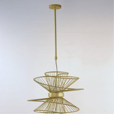 Maxim Lighting Zeta LED Pendant - Natural Aged Brass, Side View