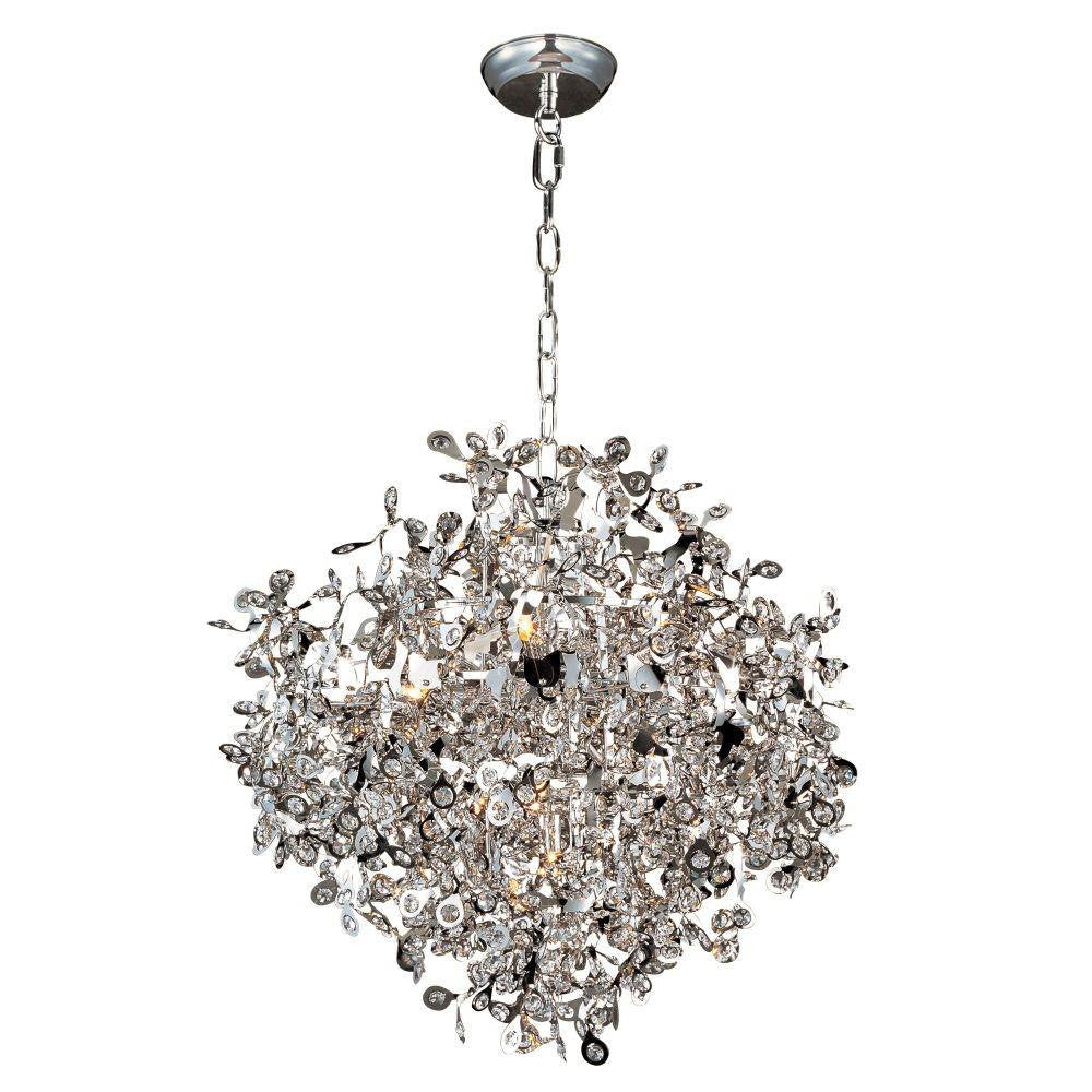 Maxim Lighting 24205BCPC Comet 10 Light Polished Chrome Crystal Globe Chandelier