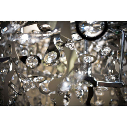 Maxim Lighting 24209BCPC Comet Chandelier Chrome and Crystal Interior Detail