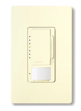 Lutron MRF2S-8SD010-AL Vive Maestro Wireless10V Occupancy/Vacancy Sensor Dimmer, 8A Switching, 50mA Sink, 120/277V,, Almond Finish